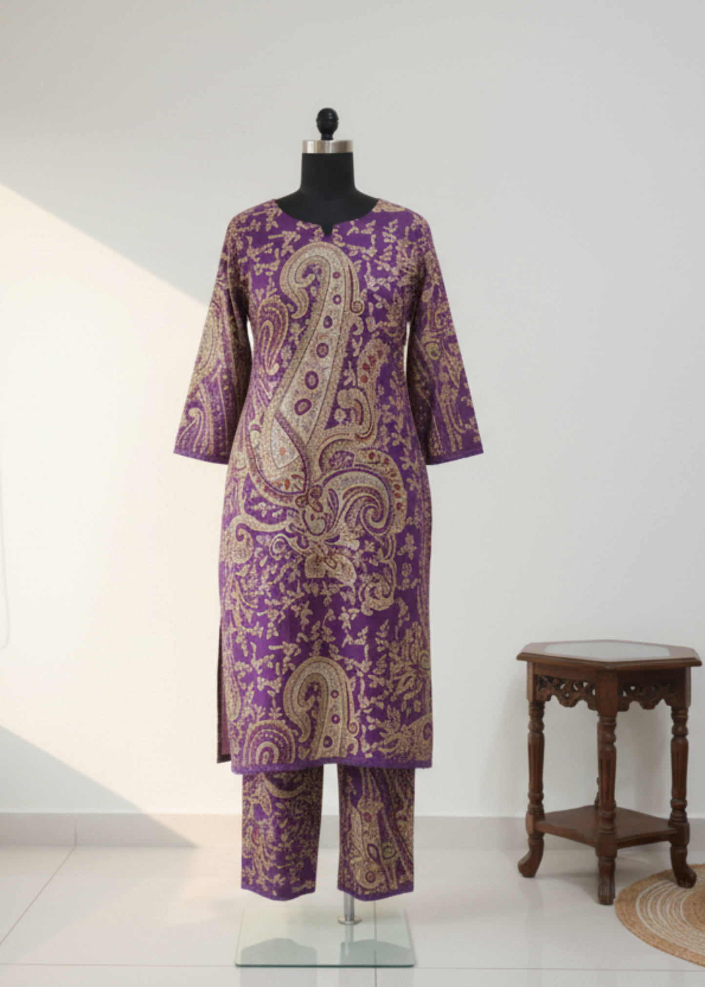 PURPLE KERI COTTON KURTA SET