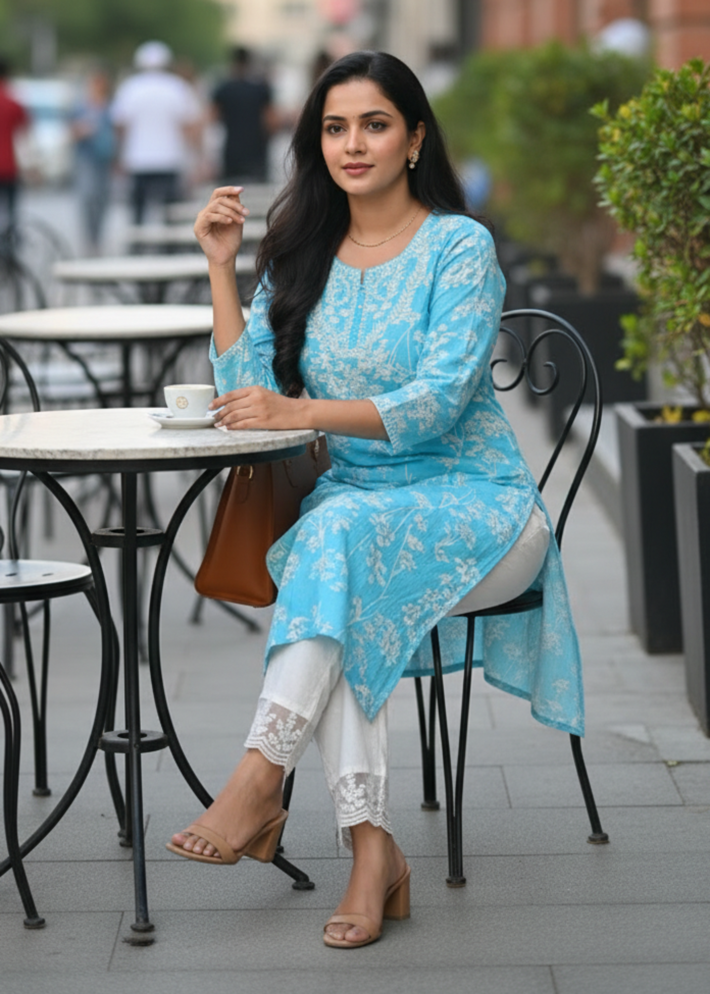 BLUE NISHI COTTON KURTA SET