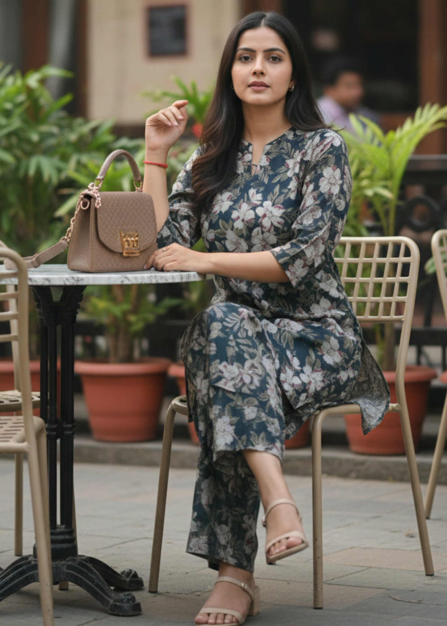 GREEN ZIVA SILK CO-ORD SET