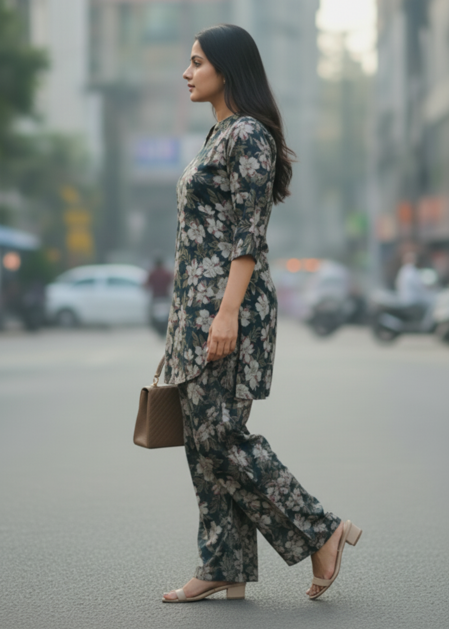 GREEN ZIVA SILK CO-ORD SET