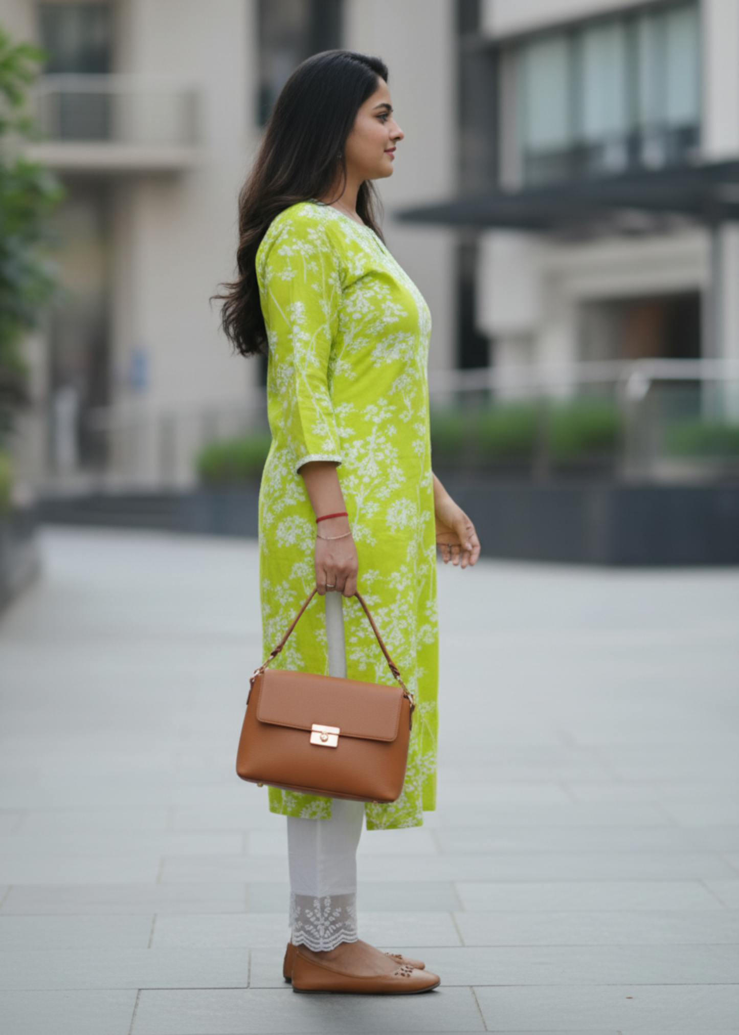 GREEN NISHI COTTON KURTA SET