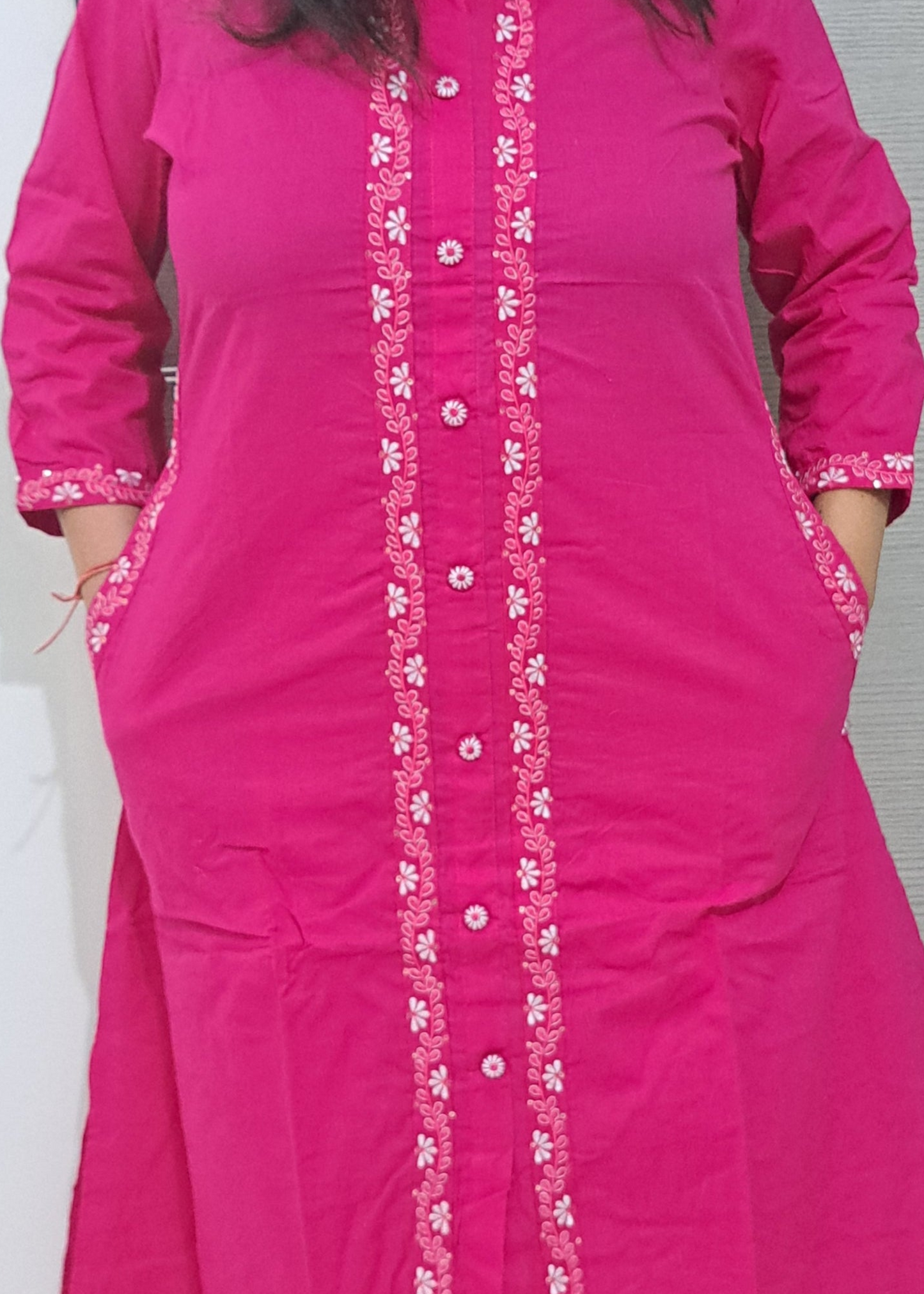 PINK KAVERI COTTON KURTA SET
