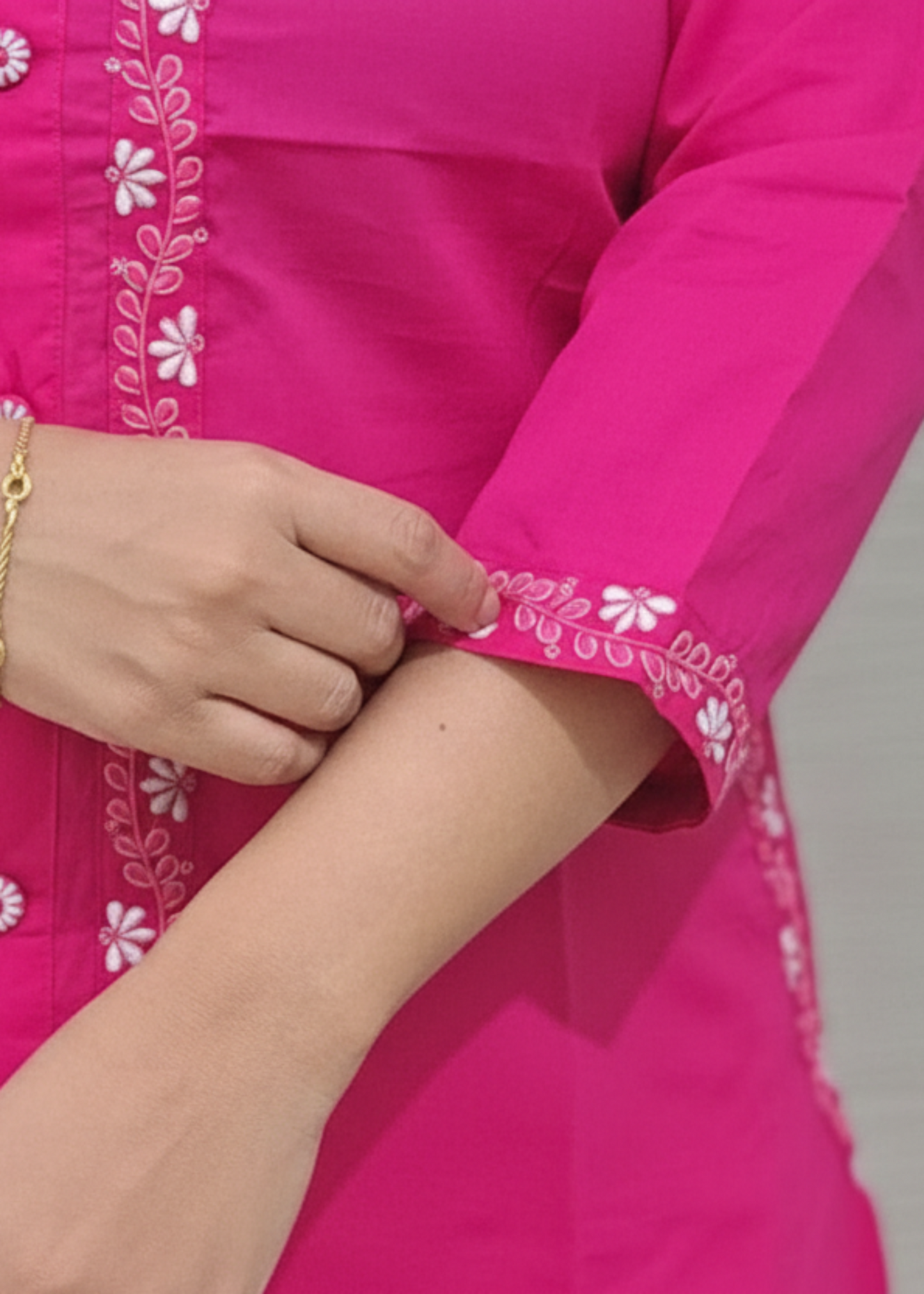 PINK KAVERI COTTON KURTA SET