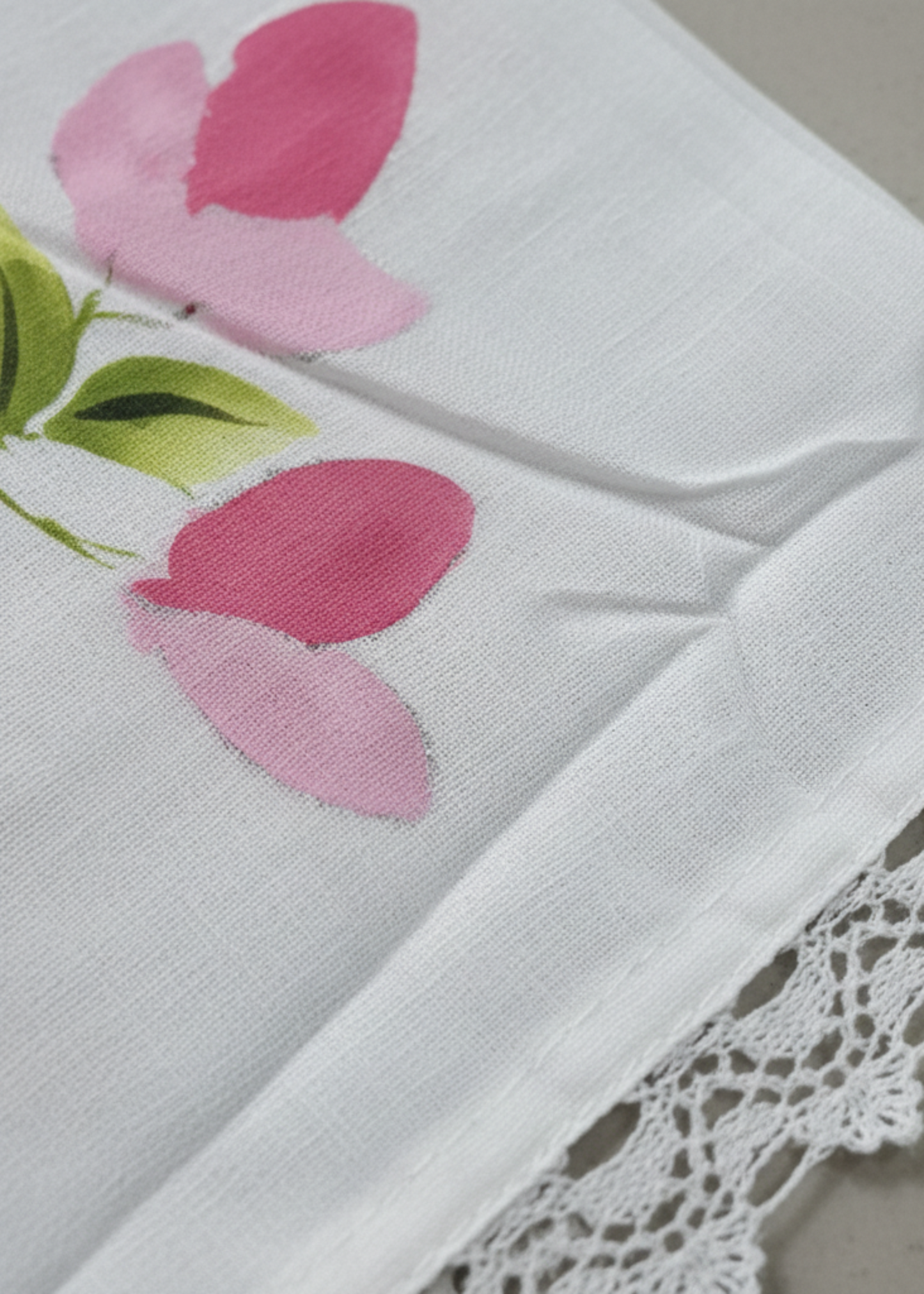 WHITE HANDPAINT FLORAL COTTON SUIT SET
