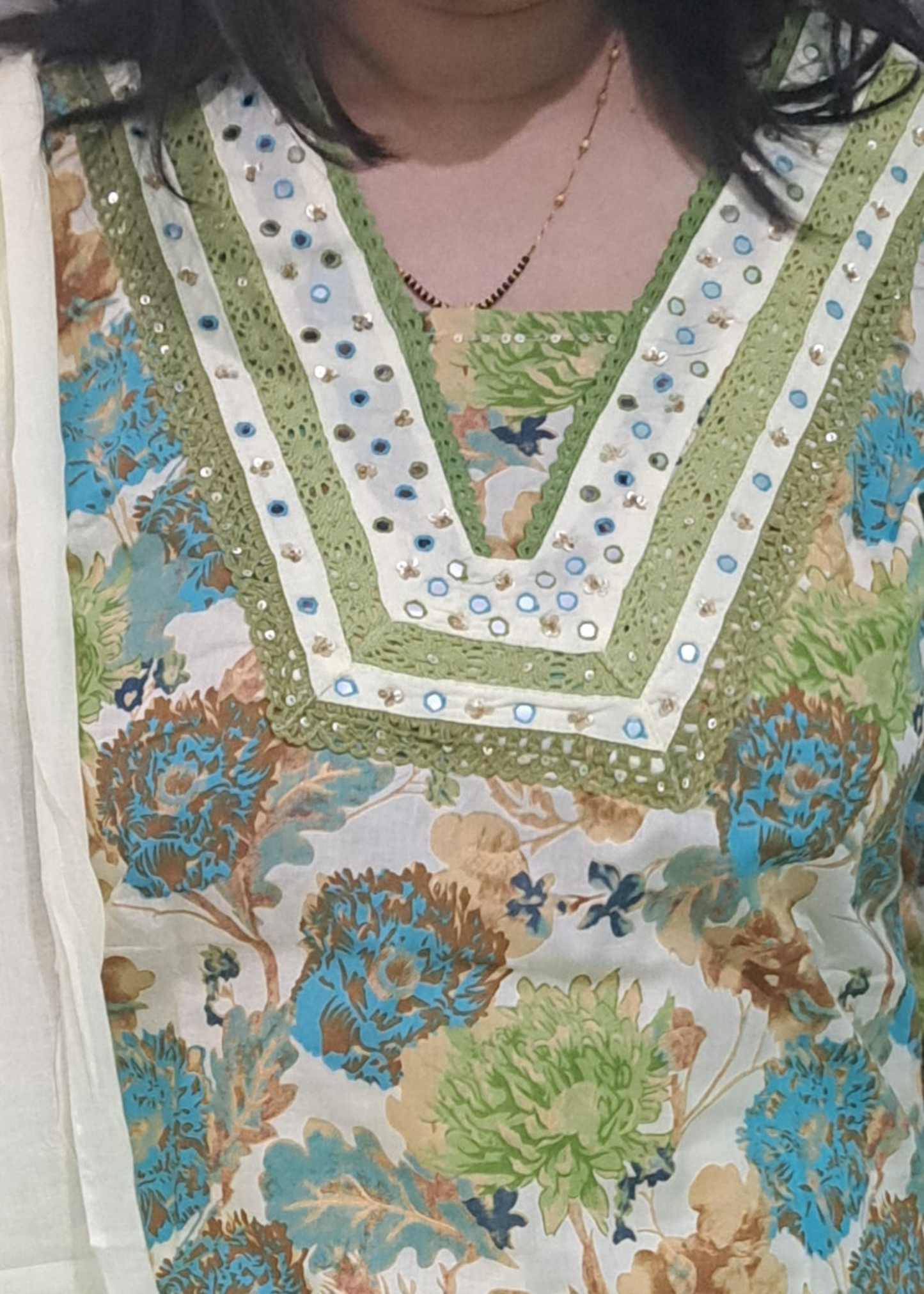 YELLOW FLORAL COTTON SUIT SET